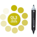 Двосторонній спиртовий маркер Оливково-зелений OL3, Chameleon Olive Green