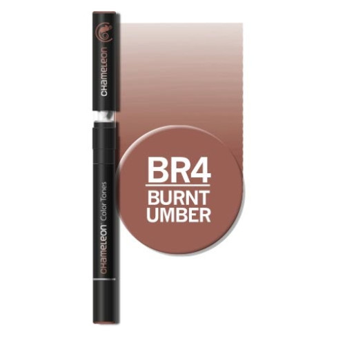 Двусторонний спиртовой маркер Умбра полено BR4, Chameleon Burnt Umber