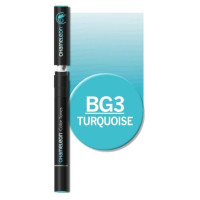 Двусторонний спиртовой маркер Бирюзовый BG3, Chameleon Turquoise