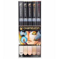 Набір спиртових маркерів Skin Tones Тілесні тони Chameleon CT0510, 5 шт