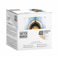 Набір маркерів SketchMarker Oriental Style Східний стиль 48 шт. (у пластик. кейсі), SM-48ORINT