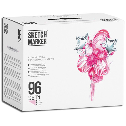 Набор маркеров SketchMarker Set 1 96 шт. (в пластиковом кейсе), SM-96SET1