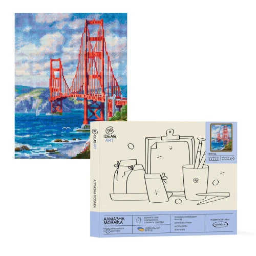 Набор с алмазной мозаикой Мост 40x50 см, GF2966, ТМ 99IDEAS