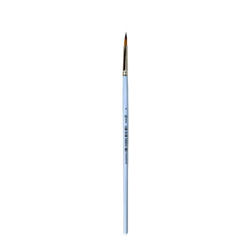 Пензель Синтетика кругла широка 6604RS №4, коротка ручка, 6604RS4, 99IDEAS