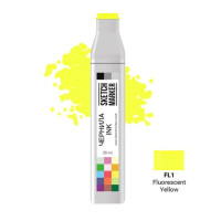 Чернила для заправки маркера SKETCHMARKER, 20 мл, Флуоресцентный желтый, SI-FL1