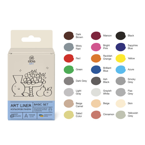 Набор цветных линеров, 24 цв., 24 set Basic set,IDEA10-AL24BASIC, 99IDEAS