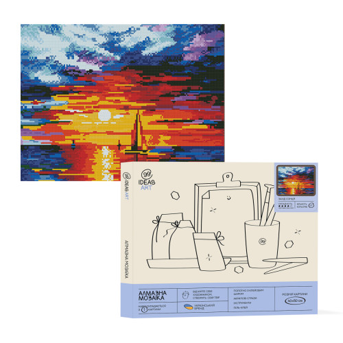 Набор алмазной мозаики Закат 40x50 см, IDEA2-CK393, ТМ 99IDEAS