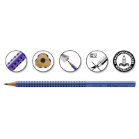 Карандаш чернографитный Faber-Castell Grip 2001 В синий корпус, 517051