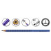 Карандаш чернографитный Faber-Castell Grip 2001 В синий корпус, 517051
