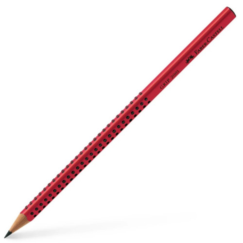 Карандаш чернографитный Faber-Castell Grip 2001 В красный корпус, 517021