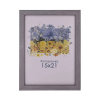 Фоторамка срібна 15x21 зі склом (пластиковий багет)