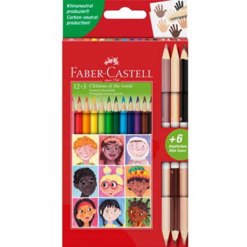 Набір 12 кольорових олівців Children і 3 у подарунок, Faber-Castell