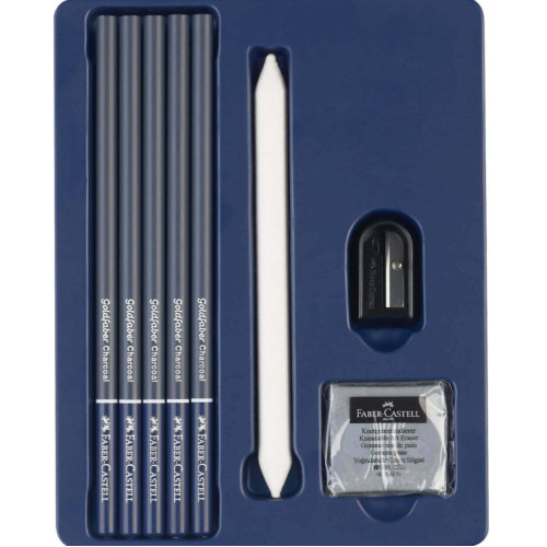 Набір вугільних олівців 8 предметів, Faber-Castell