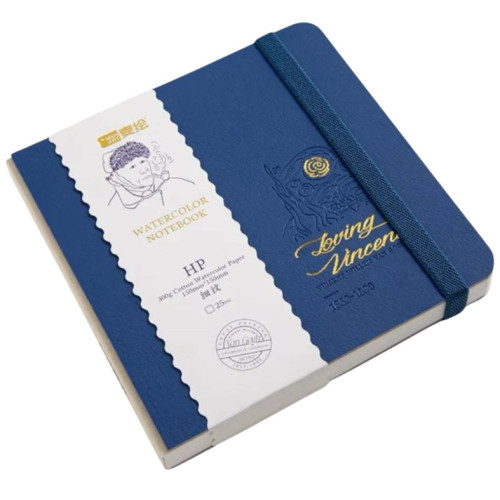 Скетчбук для акварели хлопок 300г 150х150мм 25л HP, Loving Vincent