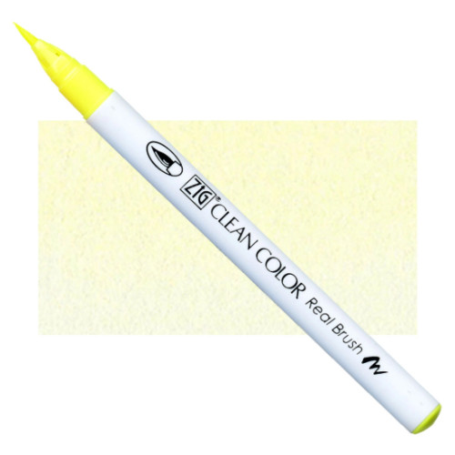 Акварельный маркер-кисть 001 Флуоресцентный желтый, ZIG Clean Color Real Brush