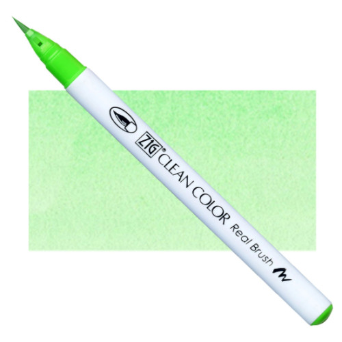 Акварельный маркер-кисть 004 Флуоресцентный зеленый, ZIG Clean Color Real Brush
