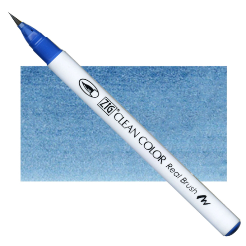 Акварельный маркер-кисть 034 Тусклый синий, ZIG Clean Color Real Brush