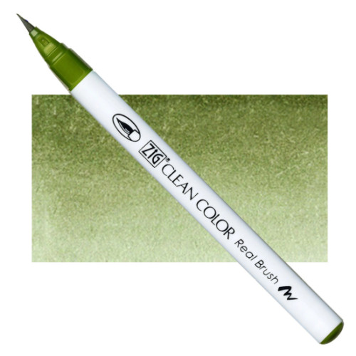 Акварельний маркер-пензель 043 Оливково-зелений, ZIG Clean Color Real Brush