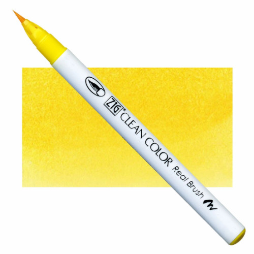 Акварельный маркер-кисть 050 Желтый, ZIG Clean Color Real Brush