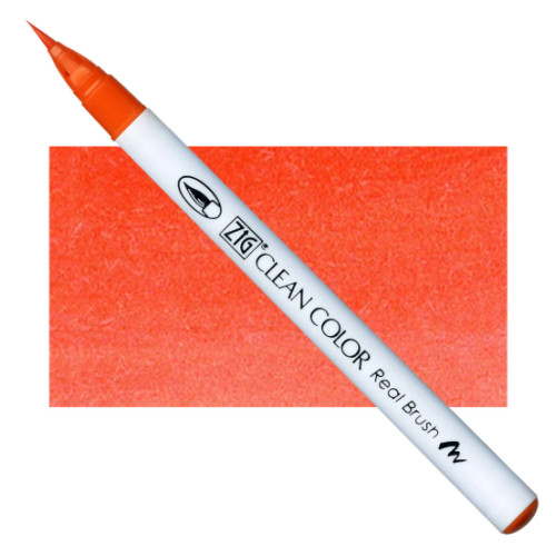 Акварельный маркер-кисть 070 Оранжевый, ZIG Clean Color Real Brush