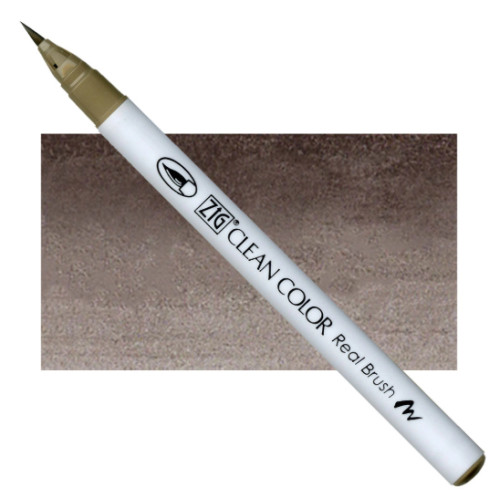 Акварельный маркер-кисть 096 Средне-серый, ZIG Clean Color Real Brush