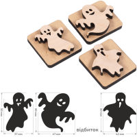 Набір штампів для набійки №2, серія Halloween, 5х5,3см, ROSA Talent