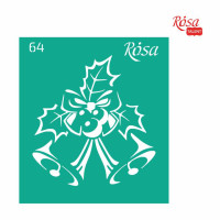Трафарет самоклеющийся 9х10см №64 ROSA TALENT