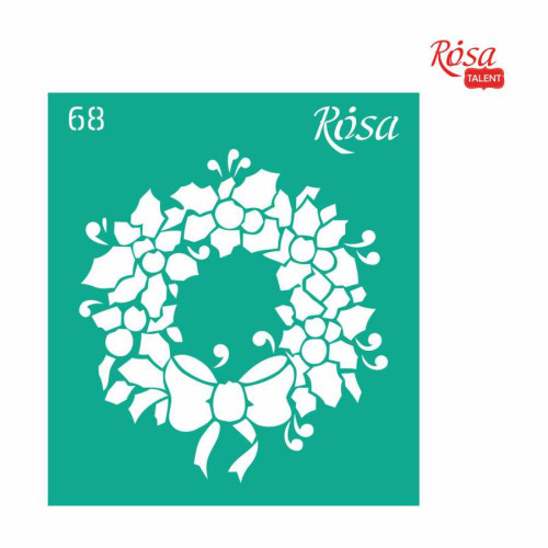 Трафарет самоклеющийся 9х10см №68 ROSA TALENT