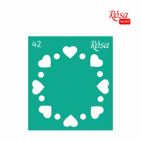 Трафарет самоклеючий 9х10см №42 ROSA TALENT