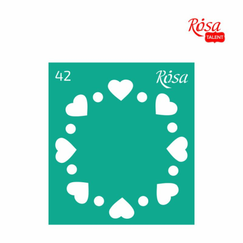 Трафарет самоклеющийся 9х10см №42 ROSA TALENT