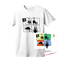 Набор футболка-раскраска Black Cats хлопок 100% размер XS ROSA Talent