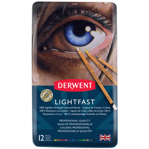 Набор карандашей Lightfast, 12шт., металл, Derwent