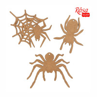 Набор заготовок Пауки ДВП 3шт ROSA TALENT