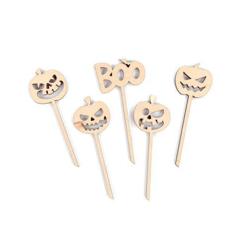 Набор топеров Halloween 1, фанера, 8,5х3см, 5шт, ROSA TALENT