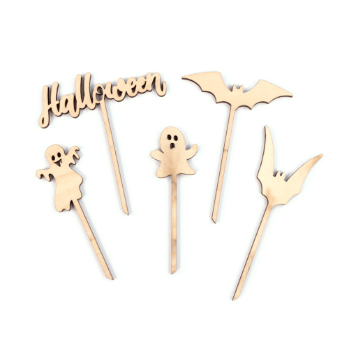 Набор топеров Halloween 2, фанера, 5шт, ROSA TALENT