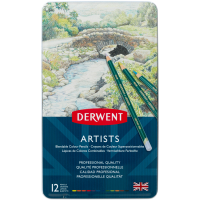 Набір кольорових олівців Artists 12 шт, металева коробка Derwent