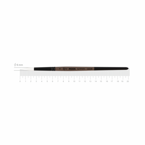 Пензель синтетика кругла MOON 1203R №7 коротка ручка ROSA