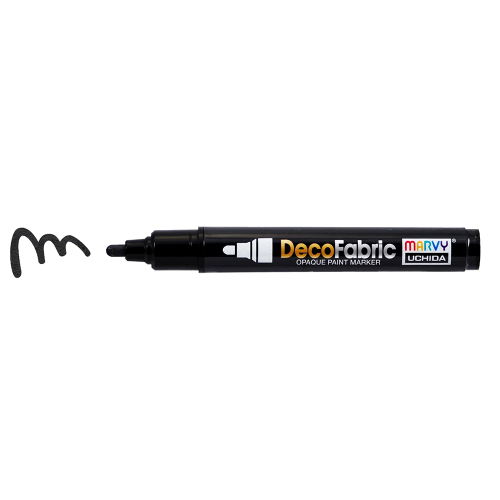 Маркер для розпису Чорний односторонній №223 DecoFabric Marvy
