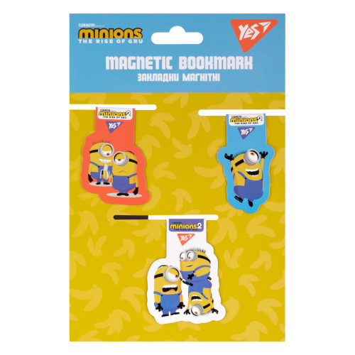 Закладки магнітні YES Minions №3, 3 шт