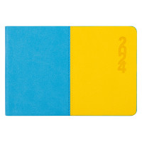 Щотижневик 10х15 см Leo Planner датований 2024 Tiffany жовто-блакитний
