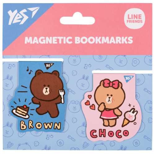 Закладки магнитные Yes Line Friends Brown and Choco №1, 2 шт