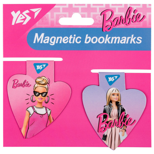 Закладки магнітні Yes Barbie heart №1, 2 шт