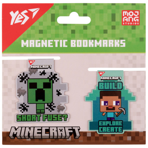 Закладки магнитные Yes Minecraft friends №1, 2 шт