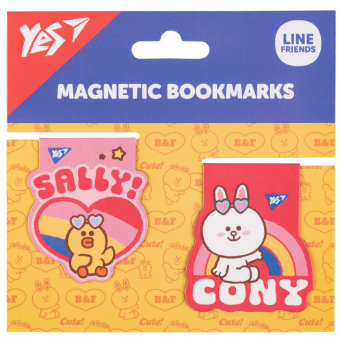 Закладки магнитные Yes Line Friends Sally and Cony №1, 2 шт