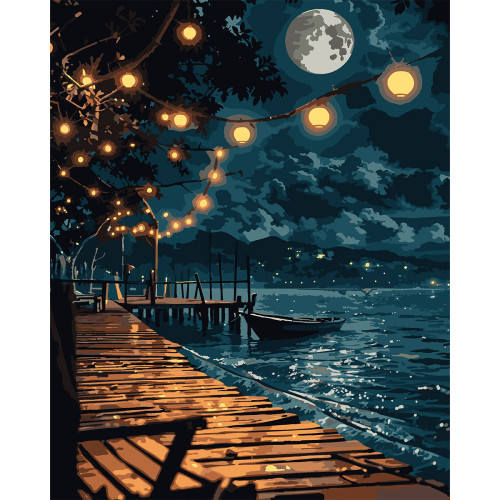 Картина за номерами з LED підсвіткою SANTI 40x50 см, LED10