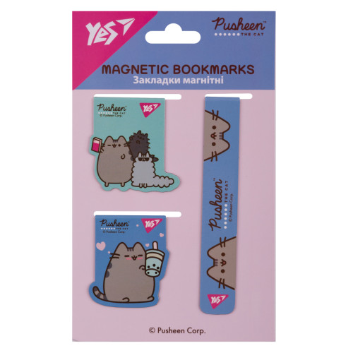 Закладки магнитные Yes Pusheen №1, 3 шт