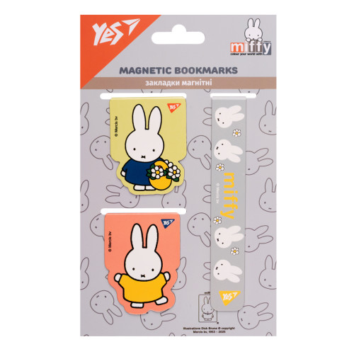 Закладки магнітні Yes Miffy №1, 3 шт