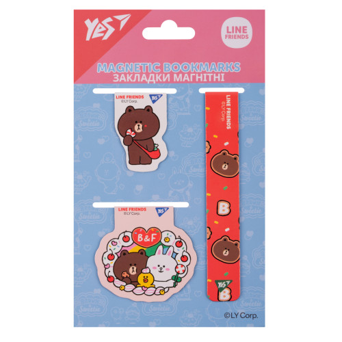 Закладки магнитные Yes Line Friends №2, 3 шт