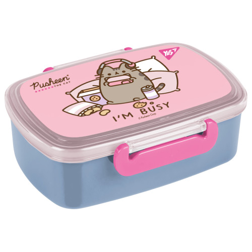 Контейнер с приборами Yes Pusheen, 750 мл, розовый