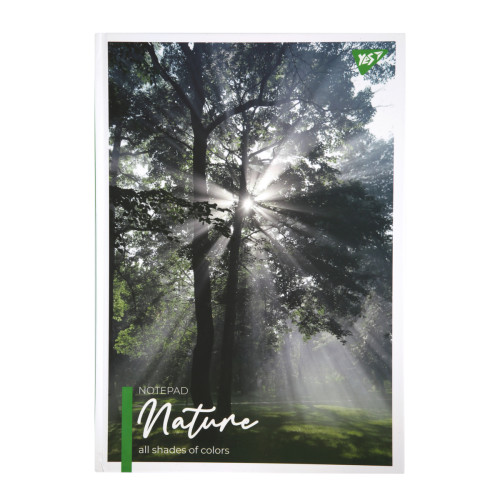 Блокнот клітинка A4, 80 аркушів, тверда обкладинка (7БЦ), серія Nature, YES